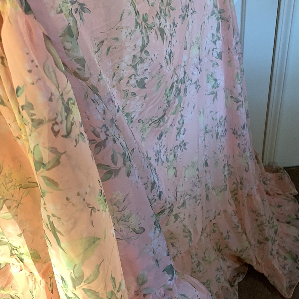 Mac Duggal Floral Pink Maxi Dress - Picture 6 of 15